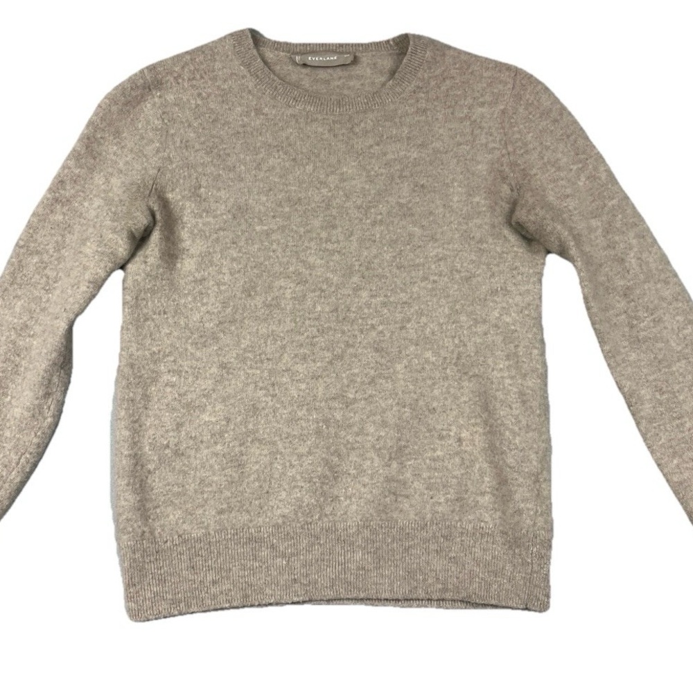 Everlane 100% Cashmere Classic Crewneck Sweater - Heathered Oatmeal